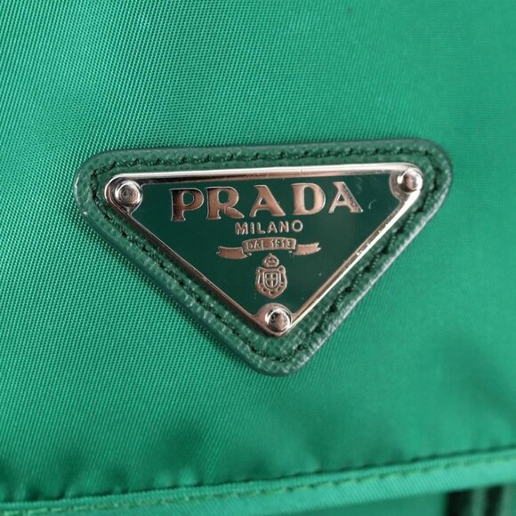 PRADA Backpack Nylon Green Silver Auth 136123V - Picture 10 of 16